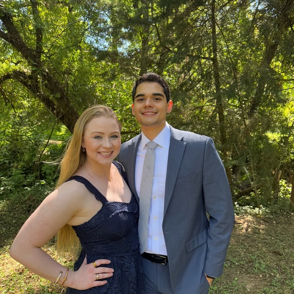 Adelyn Rae Navy Textured Dress - Picture 6 of 6